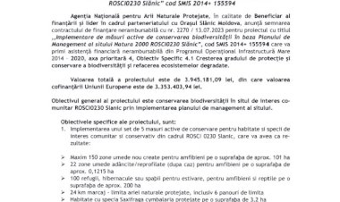 Comunicat de presa Slanic Moldova